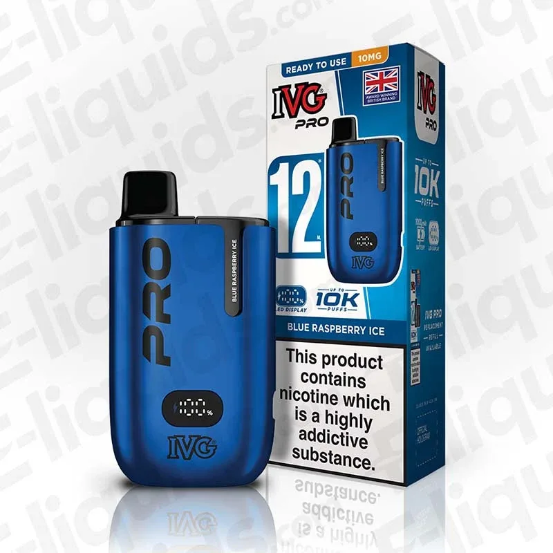 IVG Pro 12 10mg Blue Raspberry Ice Prefilled Pod Kit