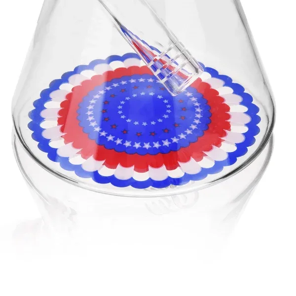 10" USA Flag Edition Beaker Glass Water Pipe - Image 2