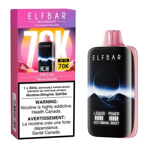 Elf Bar MoonNight 70K Disposable Vape Device - Peach Ice 20ml