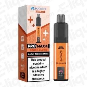 Hayati Pro Max+ 6K Rocky Candy Orange Prefilled Pod Kit