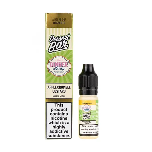 Apple Crumble Custard Nic Salt E-Liquid by Dinner Lady Dessert Bar Salts