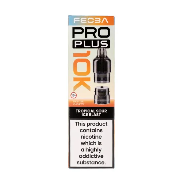 Tropical Sour Ice Blast Plus 10K Prefilled Pod + Refill by Feoba