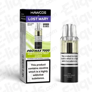 HAWCOS x Lost Mary Pro Max 7000 Kiwi Passion Fruit Guava Prefilled Pod