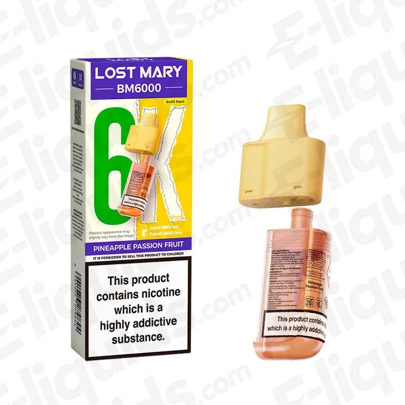 Lost Mary BM6000 Pineapple Passion Fruit Prefilled Pod