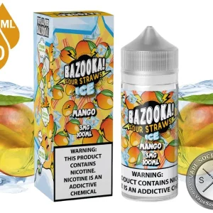 Ice Mango BAZOOKA SOUR STRAWS 100ml