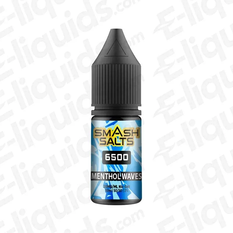 Smash Salts 6500 Menthol Waves Nic Salt E-liquid - Image 2