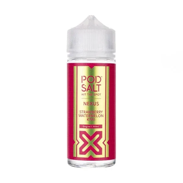 Strawberry Watermelon Kiwi 100ml Shortfill E-Liquid by Pod Salt Nexus