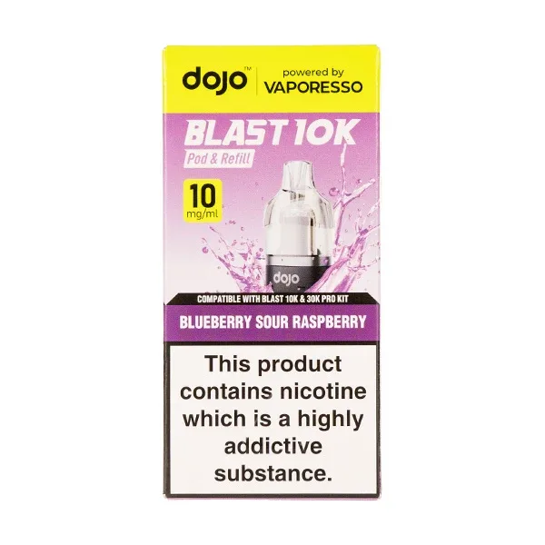 Blueberry Sour Raspberry Dojo Blast 10K Prefilled Pod + Refill by Vaporesso - Image 2