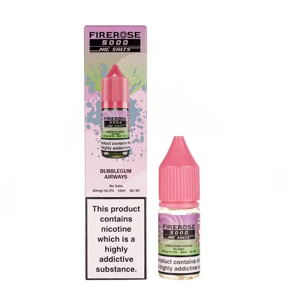 Bubblegum Airways Nic Salt E-Liquid by Elux Firerose 5000