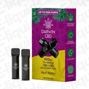 Darwin CBD+CBG 900mg Fruit Punch (2 x 450mg) Prefilled Pod