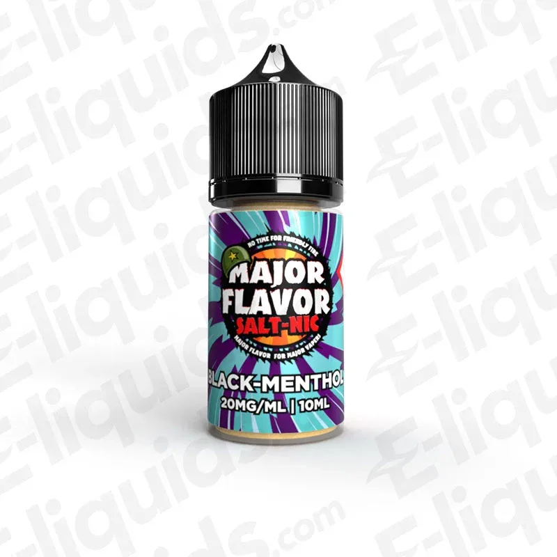 Major Flavor Black Menthol Nic Salt - Image 2