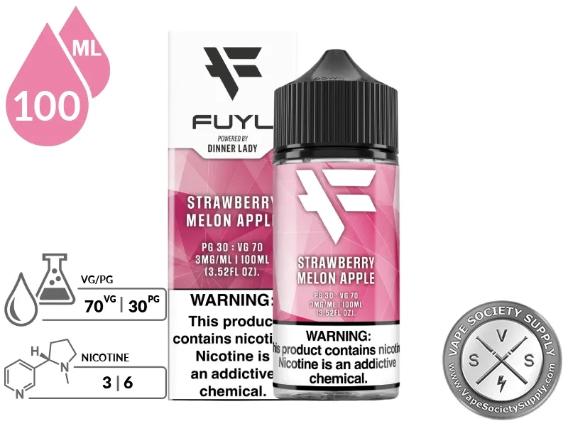 Strawberry Melon Apple FUYL By Dinner Lady 100ml - Image 2