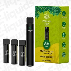 Darwin CBD+CBG 1800mg Watermelon Ice Prefilled Pod Kit