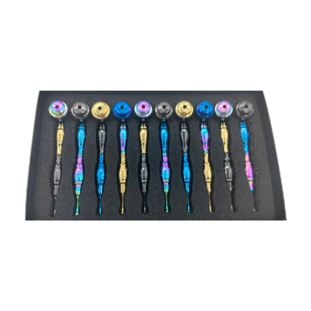 Premium Rainbow Color Metal Hand Pipe - Image 2
