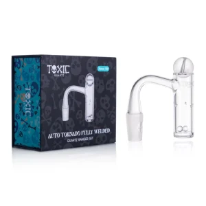 MKGlass TXQB4 Toxic Quartz 14MM 90° Auto Tornado Fully Welded Quartz Banger Set
