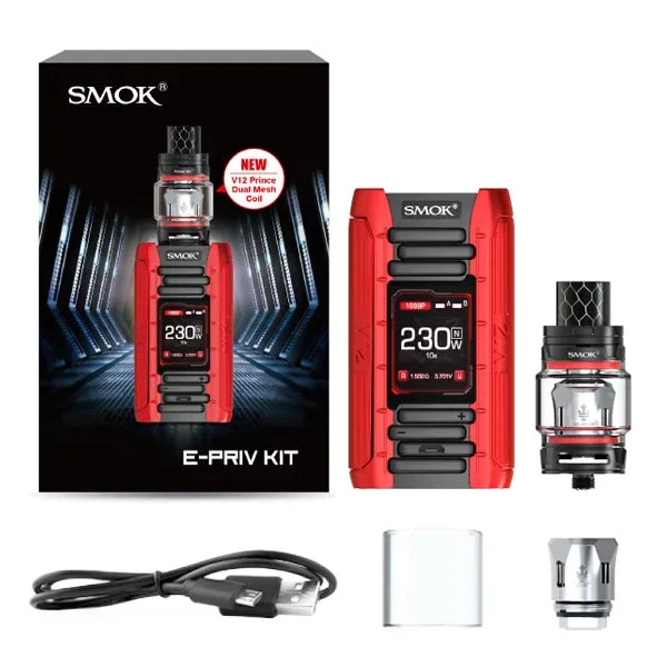 SMOK E-Priv 230W Kit with TFV12 Prince Tank - Image 2