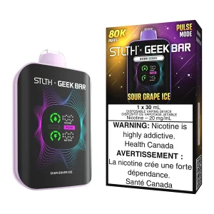 STLTH X Geek Bar Disposable Vape Device - Sour Grape Ice 30ml