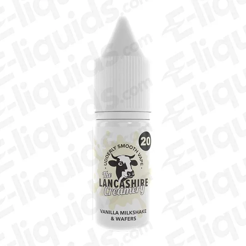 The Lancashire Creamery Vanilla Milkshake Wafers Nic Salt