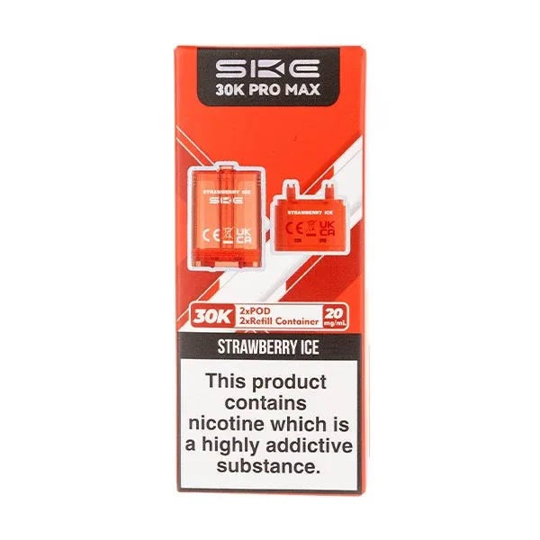 Strawberry Ice Pro Max 30K Prefilled Pod + Refill by SKE