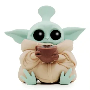 5" Baby Yoda Silicone Water Pipe