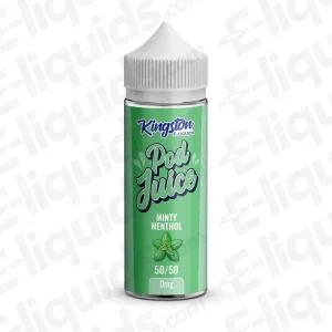 Kingston Minty Menthol Pod Juice 50/50 100ml Shortfill Vape Juice