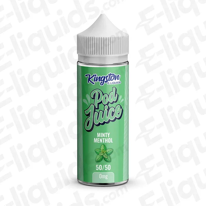 Kingston Minty Menthol Pod Juice 50/50 100ml Shortfill Vape Juice
