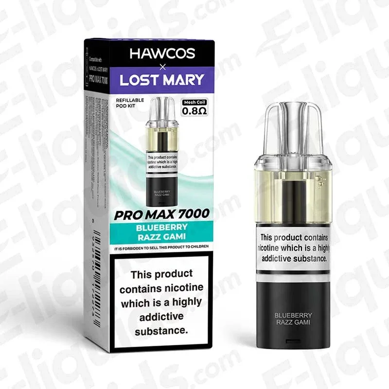HAWCOS x Lost Mary Pro Max 7000 Blueberry Razz Gami Prefilled Pod - Image 2
