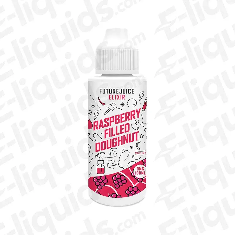 Future Juice Elixir Raspberry Filled Doughnut100ml Shortfill Vape Juice
