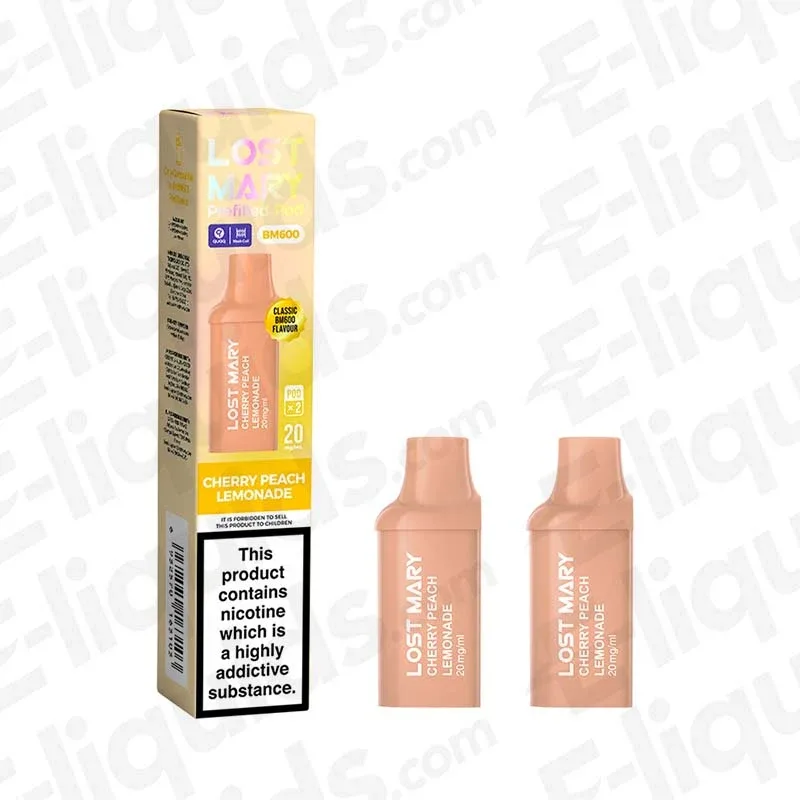 Lost Mary BM600 Cherry Peach Lemonade Prefilled Pods 2 Pack