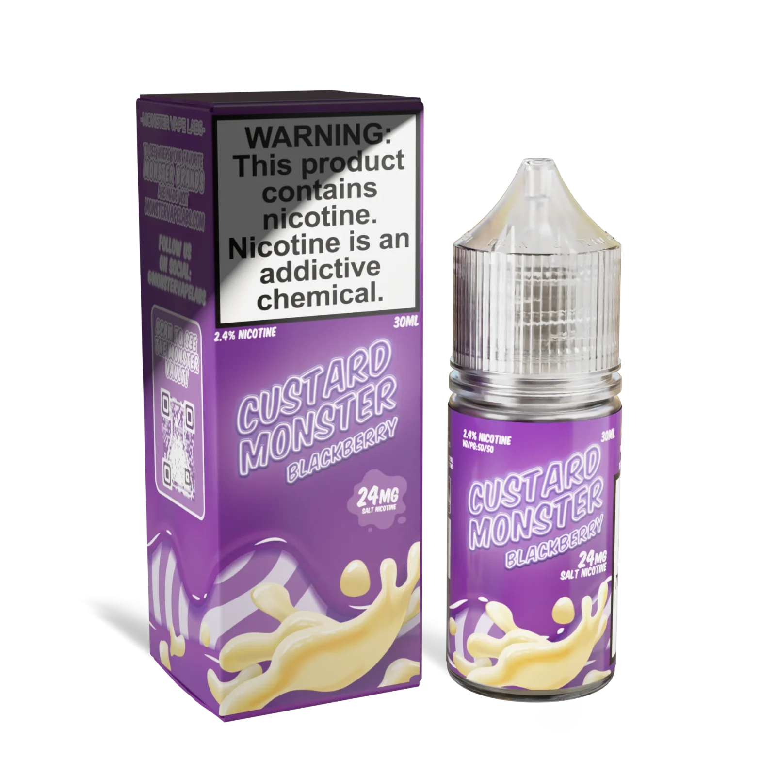 Custard Monster Blackberry Vape Juice - Image 2