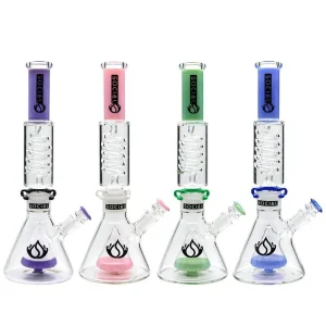Social Glass FURION Freezable Cone Perc Beaker Waterpipe