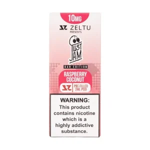 Raspberry Coconut X3 Just Jam Prefilled Pods by Zeltu