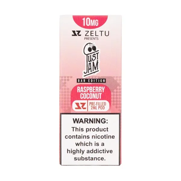 Raspberry Coconut X3 Just Jam Prefilled Pods by Zeltu