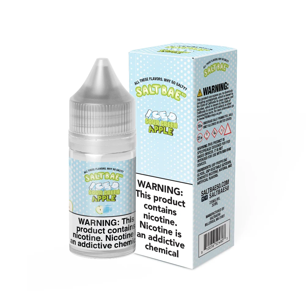 Sour Green Apple Iced Salt Bae 50 Salts 30mL