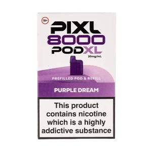 Grape (Purple Dream) Pixl 8000 Prefilled Pod + Refill Pack