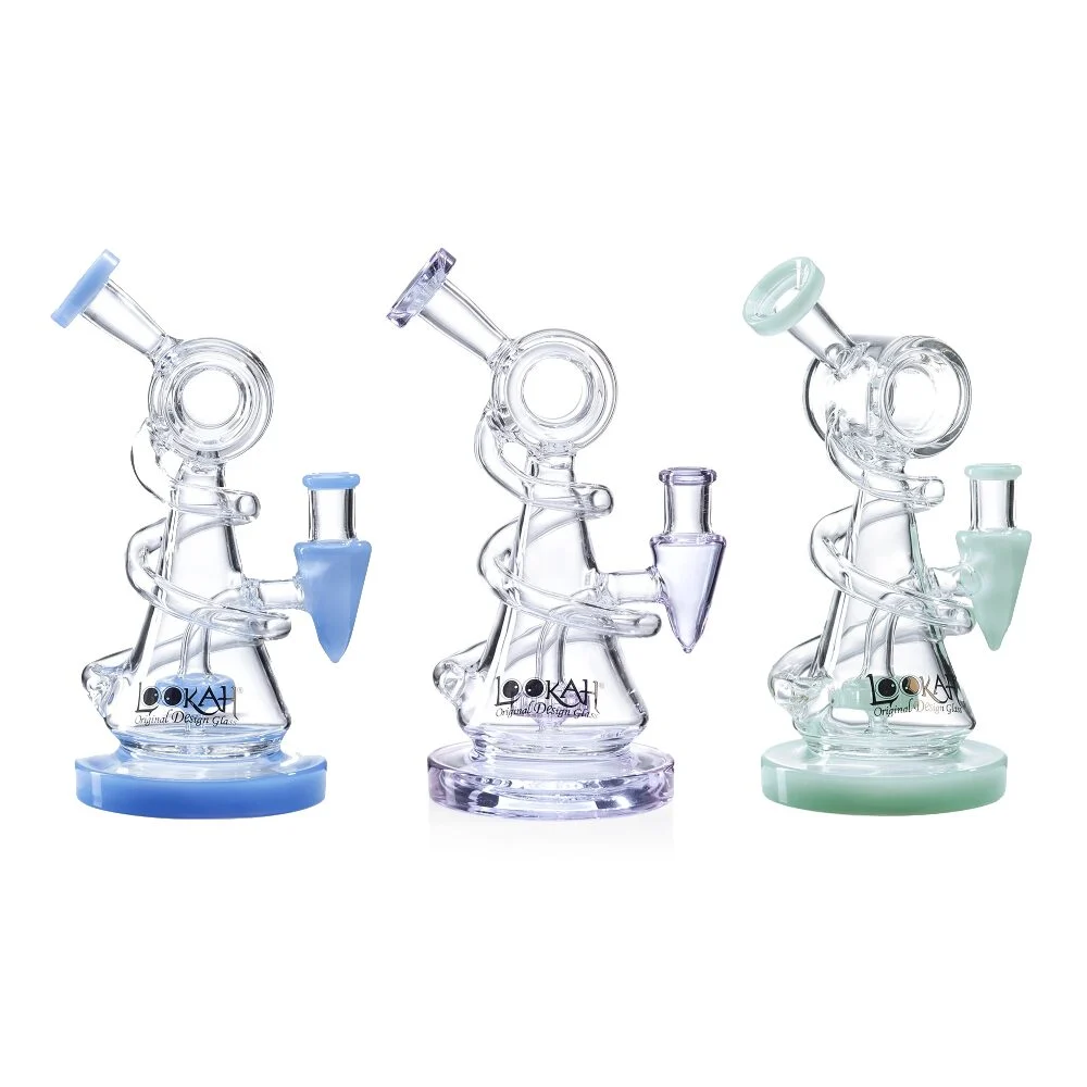 Lookah (Dab Rig) 9″ Mini Recycler Spiral Beaker Water Pipe