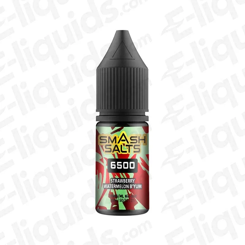 Smash Salts 6500 Strawberry Watermelon B'yum Nic Salt - Image 2