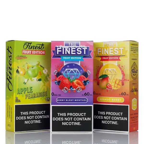 The Finest E-Liquid Fruit Edition - No Nicotine Vape Juice - 120ml