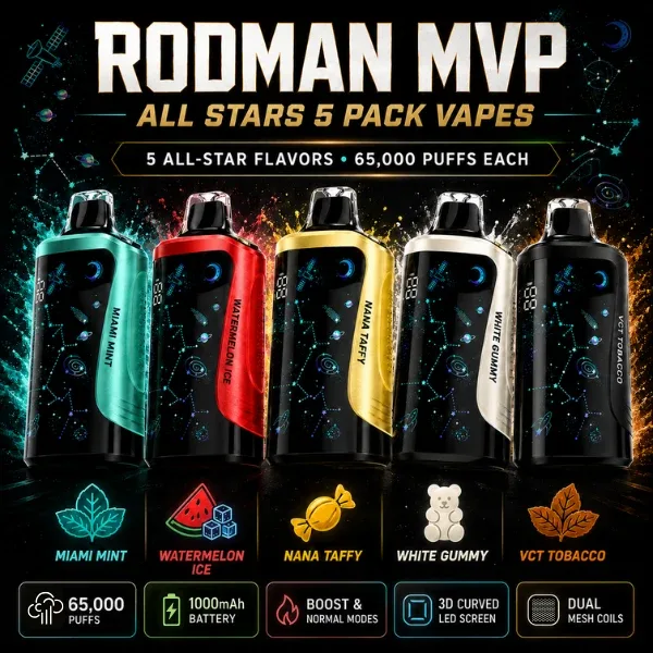 RODMAN MVP All Stars 5 Pack Vapes
