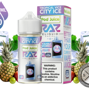 Tropical Vice City Ice | Pod Juice x RAZ E-Liquid 100ml