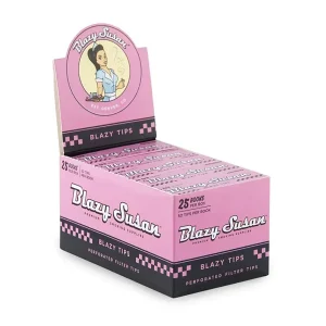 Blazy Susan Perforated Filter Tips - Pink