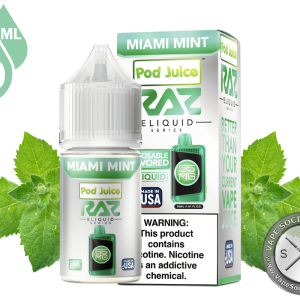 Miami Mint Pod Juice x RAZ Salt 30ml