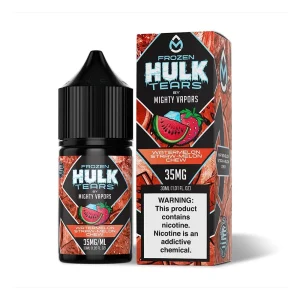 Frozen Watermelon Straw-Melon Chew | Mighty Vapors Hulk Tears Salts | 30mL