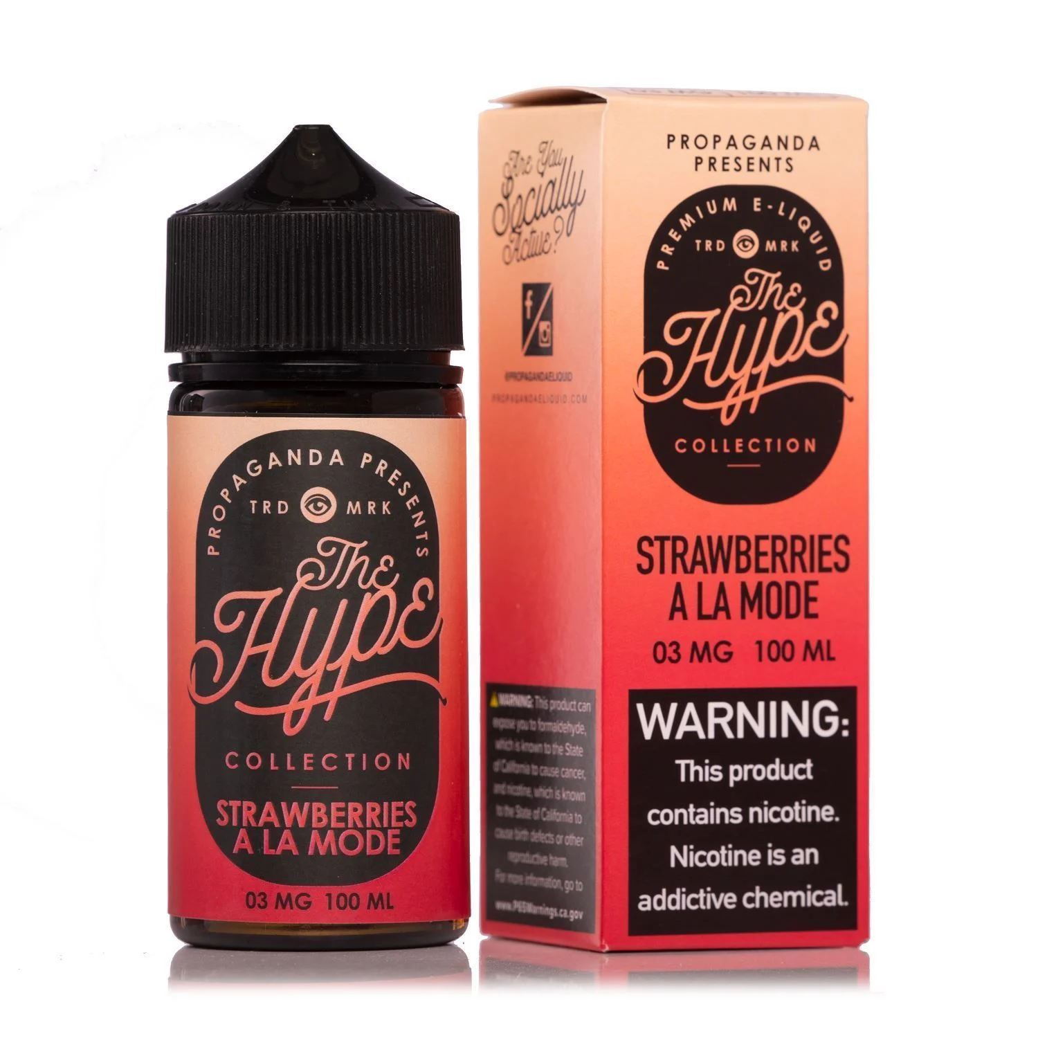 Strawberry A La Mode The Hype 100mL