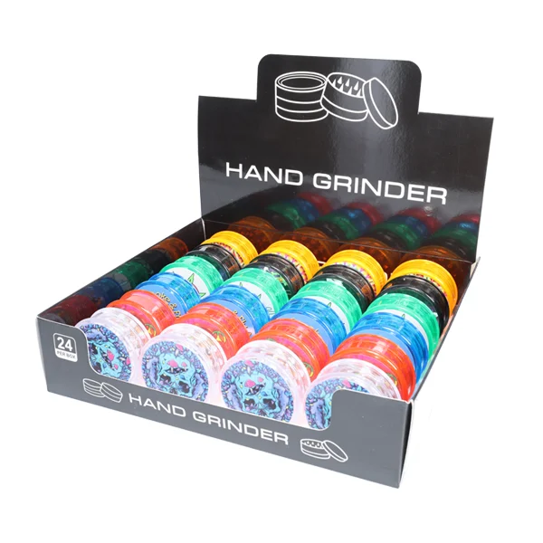 Non branded (DISPLY 24pc)(Grinder)(Plastic) GR14 2.5″ 63mm