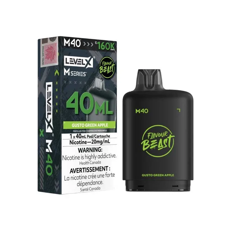 Level X M40 Series - Gusto Green Apple 160K Pods