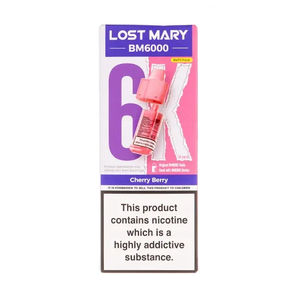 Cherry Berry BM6000 Prefilled Pod + Refill by Lost Mary