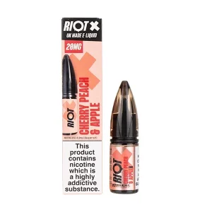 Cherry Peach & Apple Nic Salt E-Liquid by Riot X