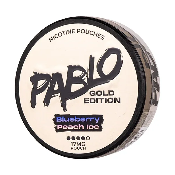 Blueberry Peach Ice Gold Edition Nicotine Pouches by Pablo