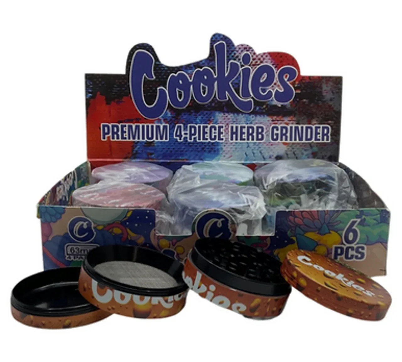 Cookies Premium 4-Pieces Herb Grinder 65mm x 45mm